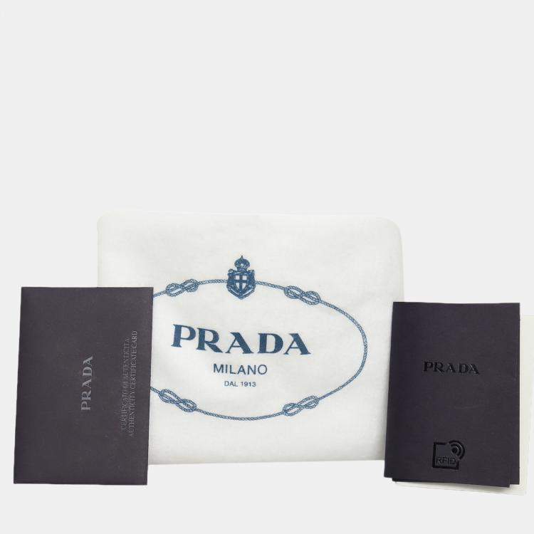 مملوكة مسبقًا Prada Triangle Small White Nylon Padded Crossbody Bag