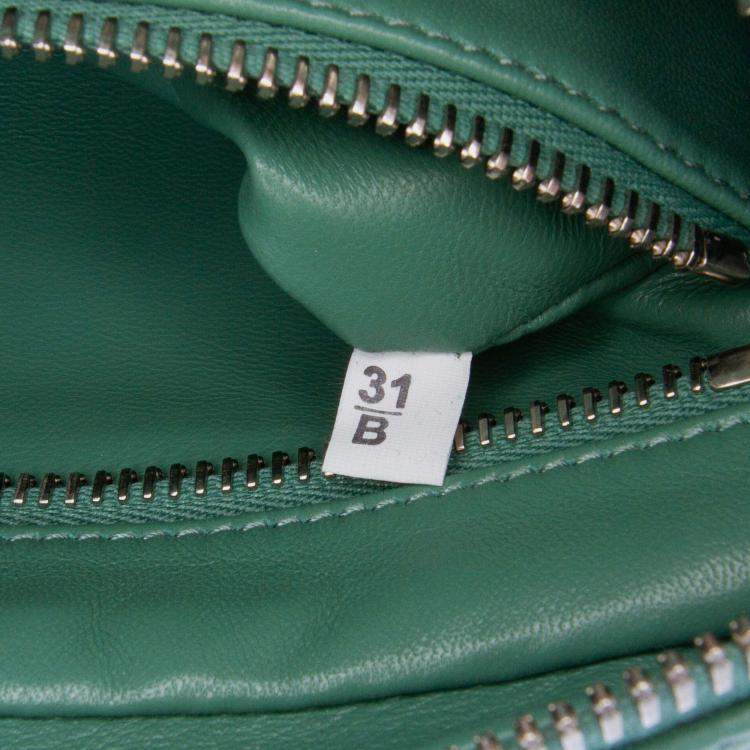 Pre Owned Prada Green Nappa Antique Multi Pocket Crossbody