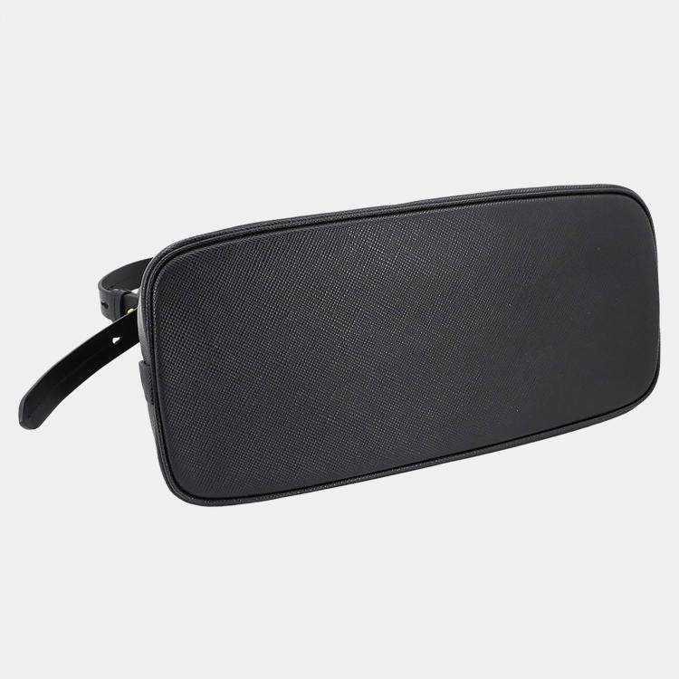 Pre Owned Prada Matinee Black Saffiano Leather Shoulder Bag