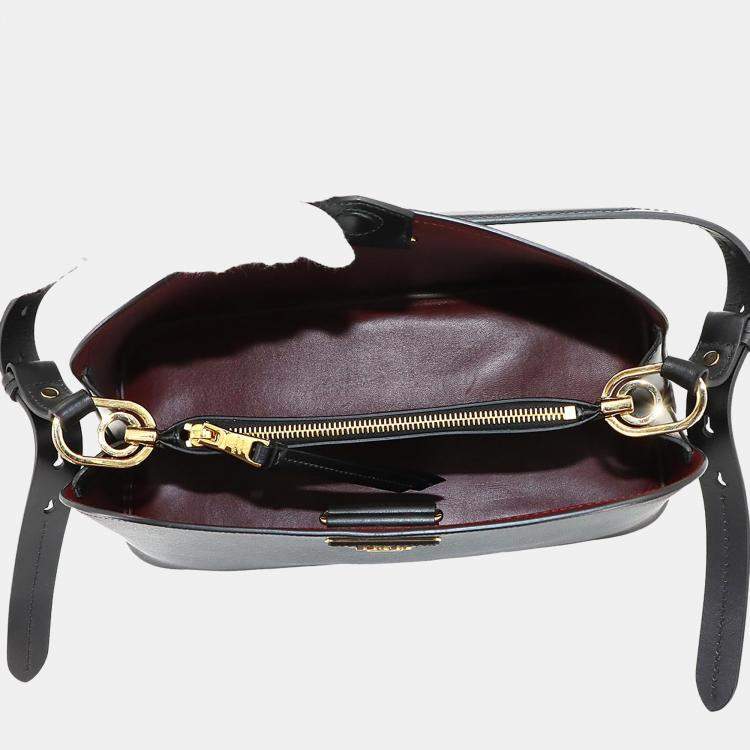 Pre Owned Prada Matinee Black Saffiano Leather Shoulder Bag