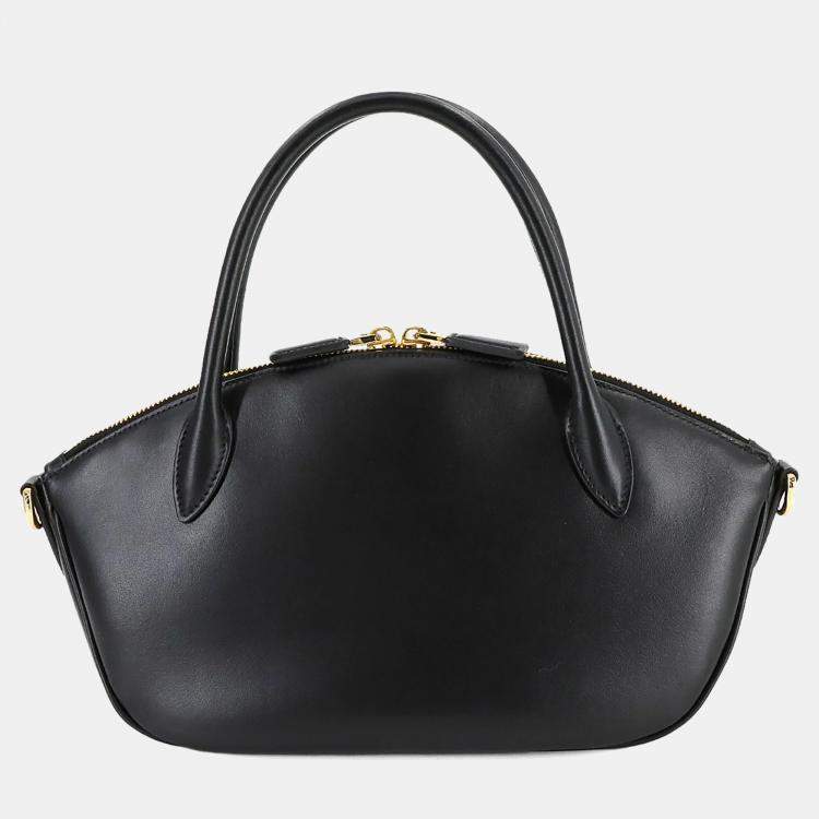 Pre Owned Prada City Zip Black Leather Shoulder Bag