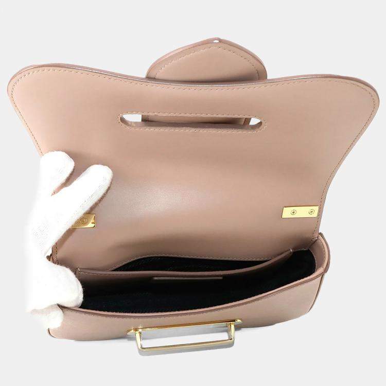 Pre Owned Prada Sydney Beige Saffiano Leather Shoulder Bag