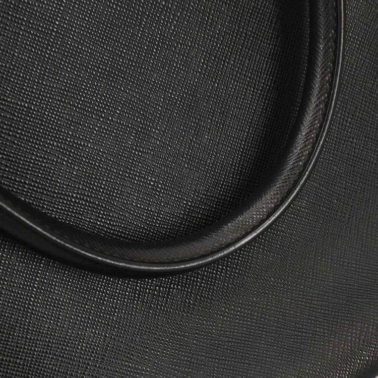 Pre Owned Prada Galleria Black Saffiano Leather Tote Bag
