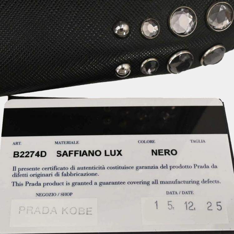 Pre Owned Prada Galleria Black Saffiano Leather Tote Bag