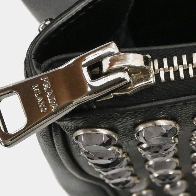 Pre Owned Prada Galleria Black Saffiano Leather Tote Bag