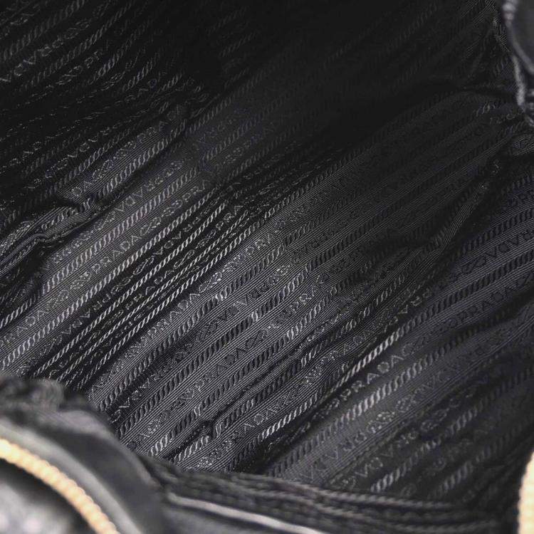 Pre Owned Prada 2Way Black Saffiano Leather Tote Bag