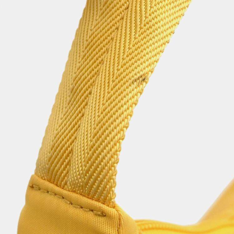 Pre Owned Prada Yellow Nylon Shoulder Bag