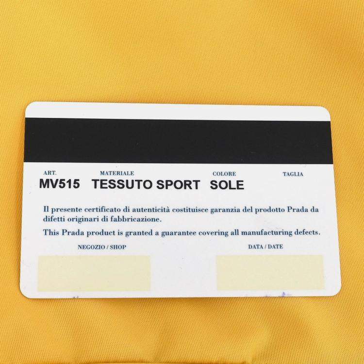 Pre Owned Prada Yellow Nylon Shoulder Bag