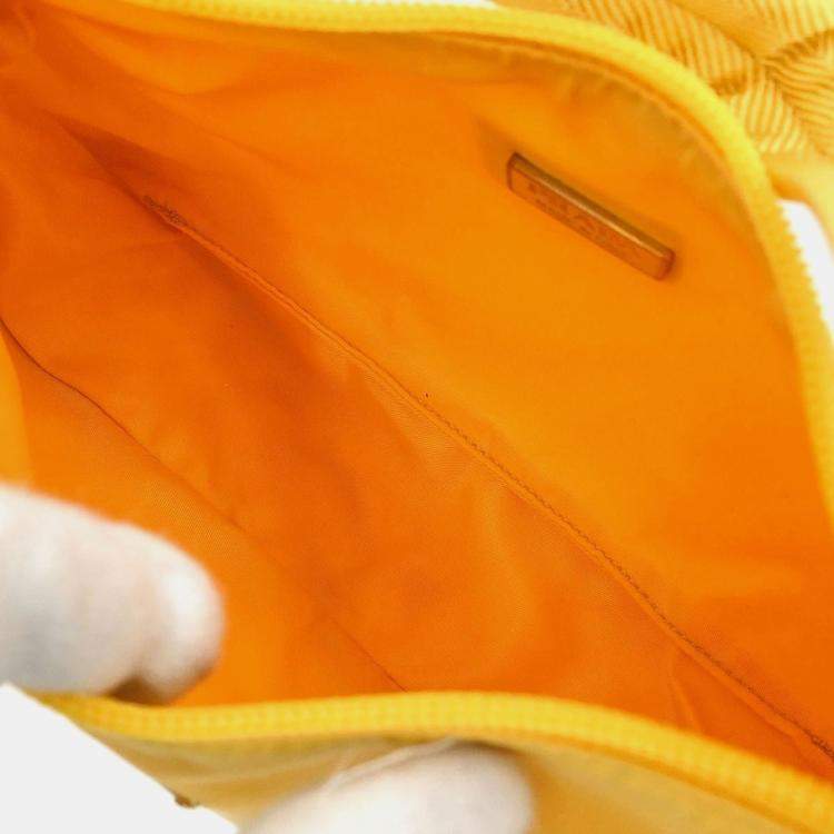 Pre Owned Prada Yellow Nylon Shoulder Bag