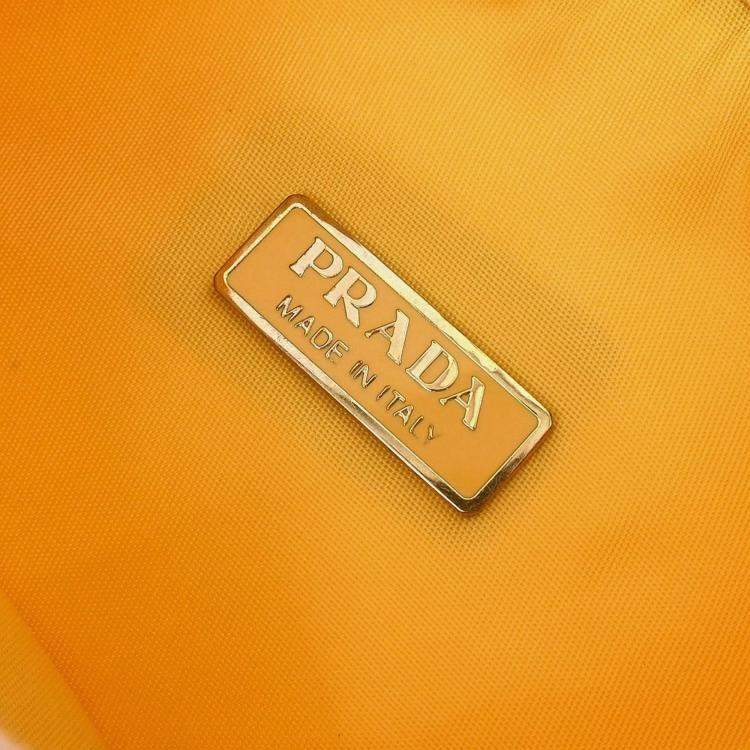 Pre Owned Prada Yellow Nylon Shoulder Bag