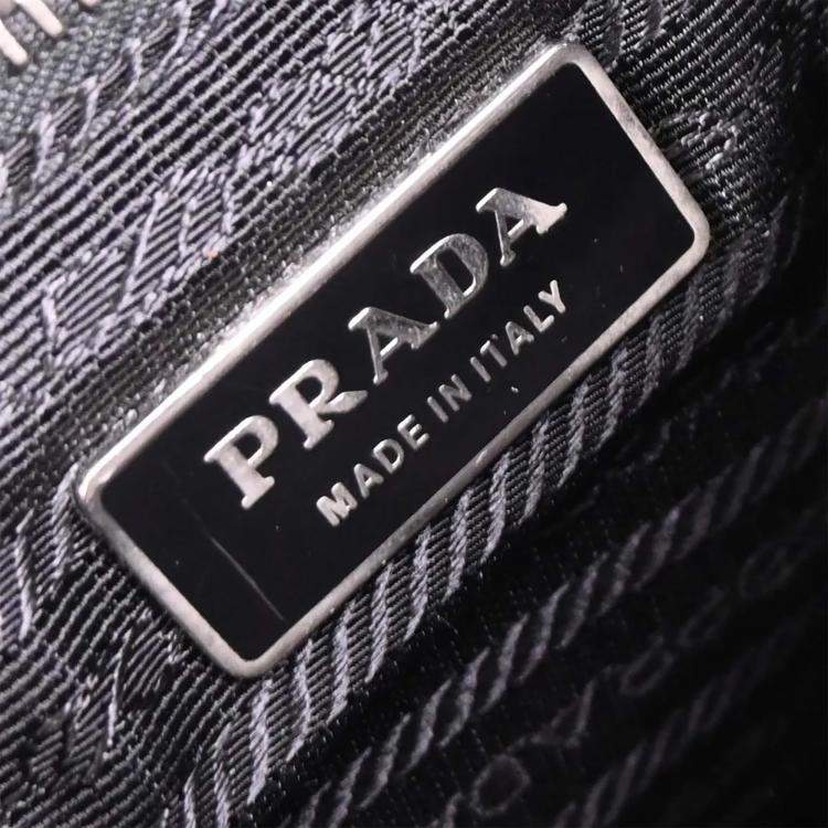 Pre Owned Prada Black Nylon Leather Shoulder Bag