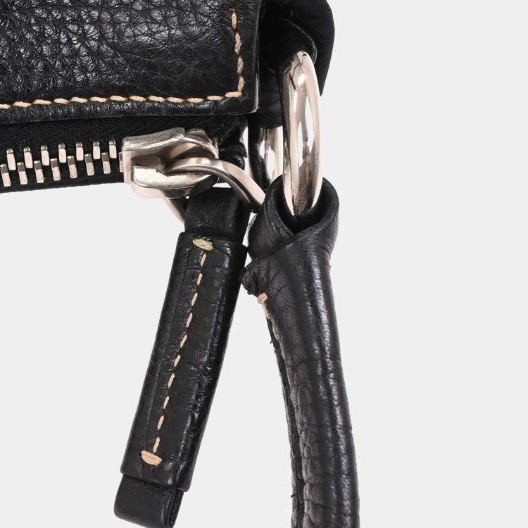 Pre Owned Prada Black Nylon Leather Shoulder Bag