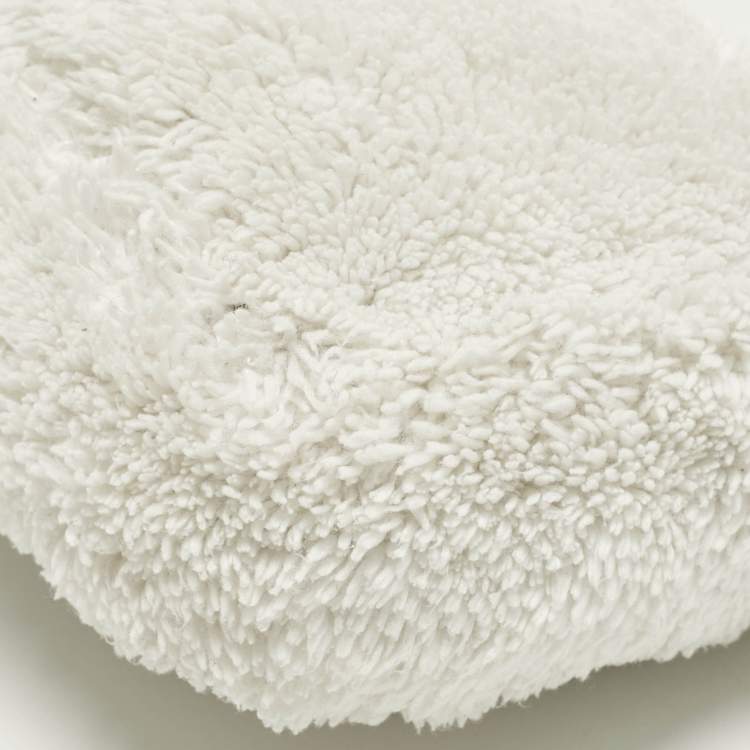 Pre Owned Prada Re-Edition 2000 Off White/Black Terrycloth Fabric Shoulder Bag