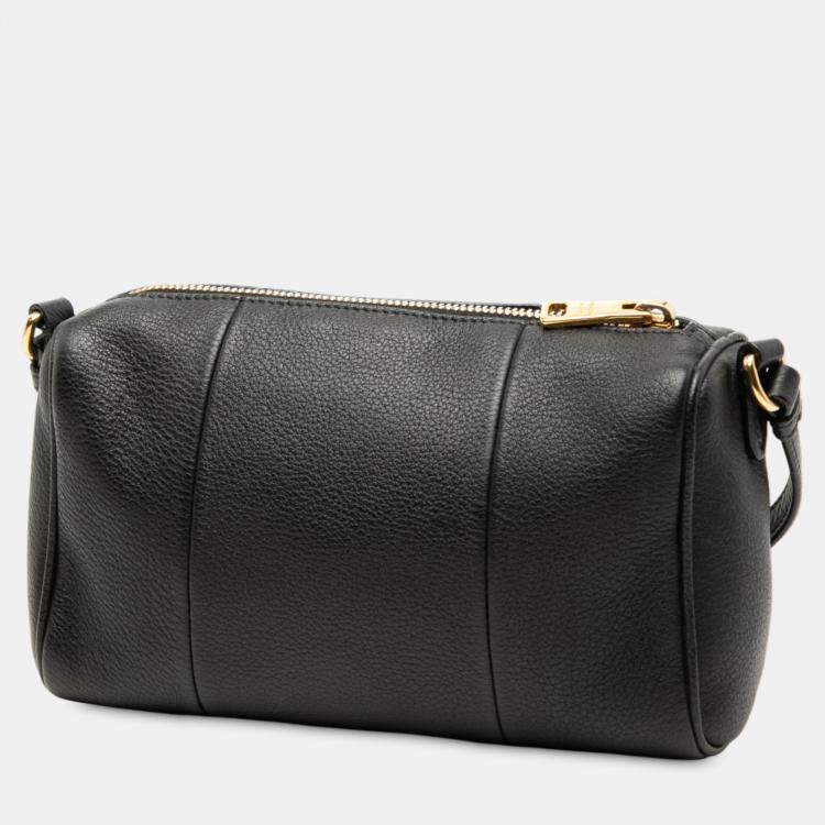 مملوكة مسبقًا Prada Black Mini Vitello Phenix Crossbody