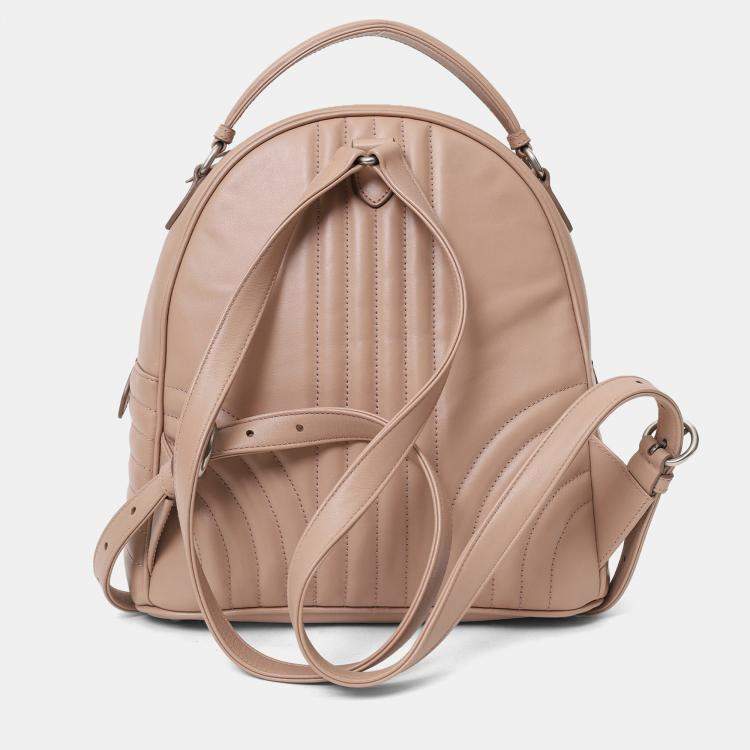 Pre Owned Prada Pink Soft Calf Impunture Diagramme Backpack