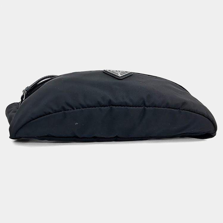 Pre Owned Prada Black Nylon Fabric Belt Bag