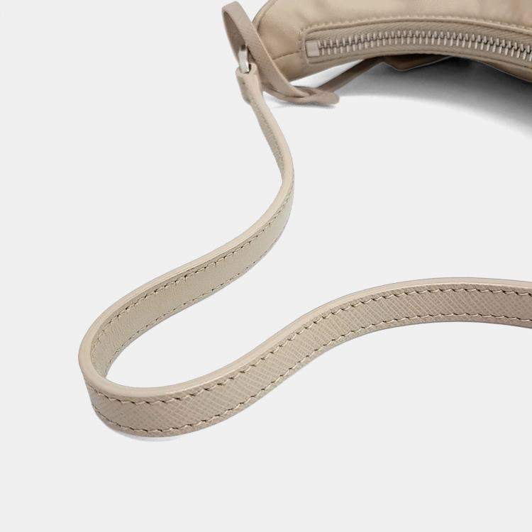 Pre Owned Prada Beige Nylon Re-Nylon Hobo Bag