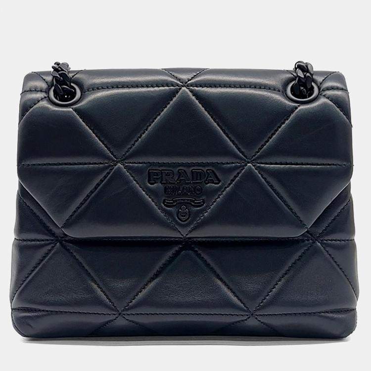 Pre Owned Prada Black Leather Spectrum Napa Shoulder Bag