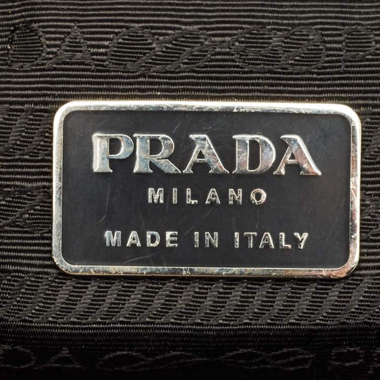 Pre Owned Prada Swing Black Glossy Leather Shoulder Bag