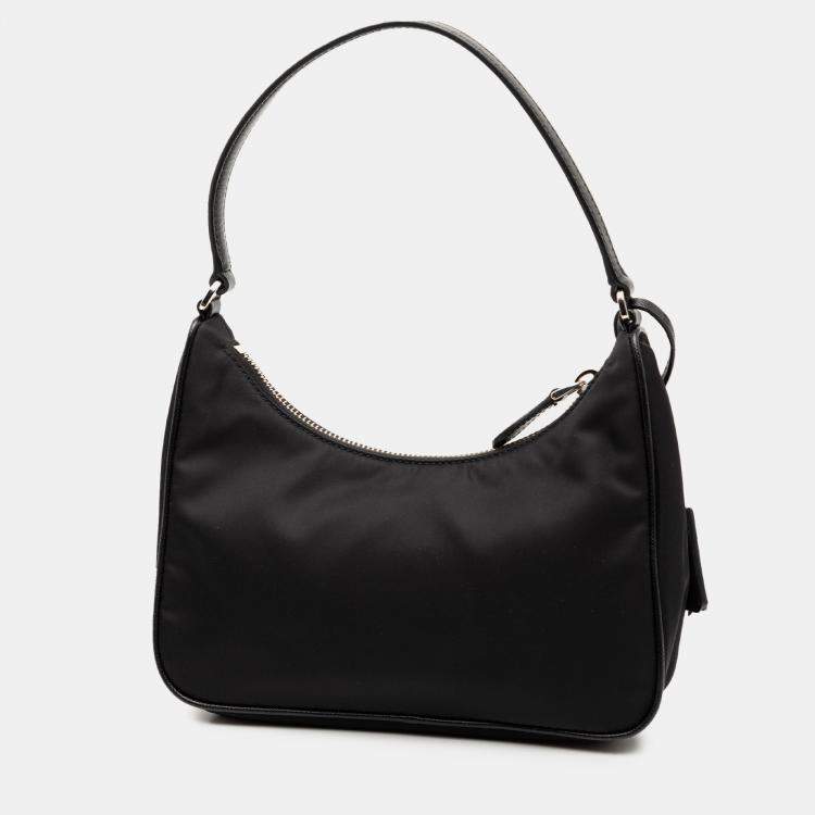Pre Owned Prada Black Re Nylon Re Edition 2005 Shoulder Bag