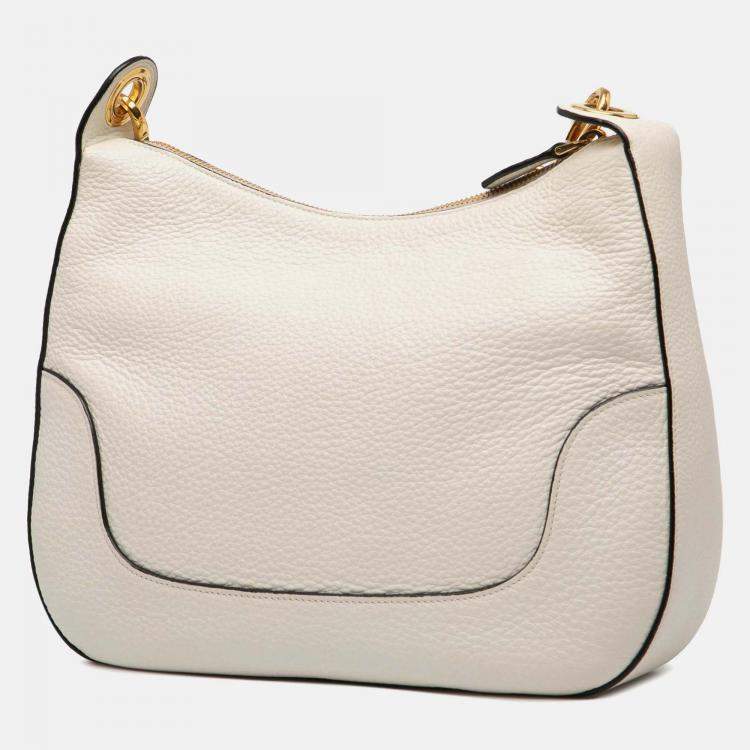 Pre Owned Prada White Vitello Phenix Crossbody