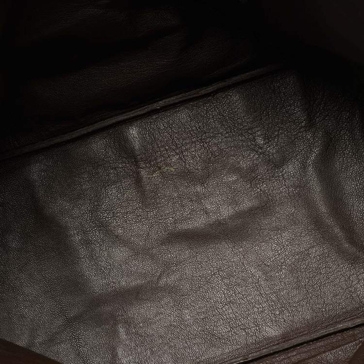 Pre Owned Prada Choco Brown Leather Dome Satchel