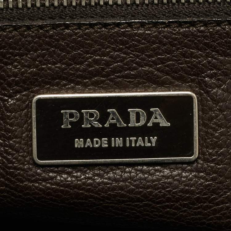 Pre Owned Prada Choco Brown Leather Dome Satchel