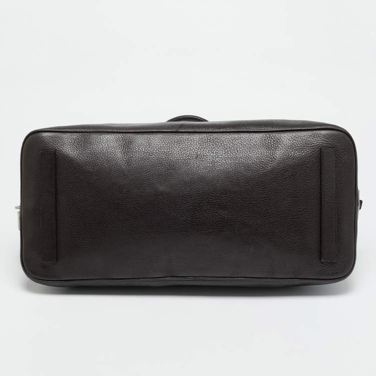 Pre Owned Prada Choco Brown Leather Dome Satchel