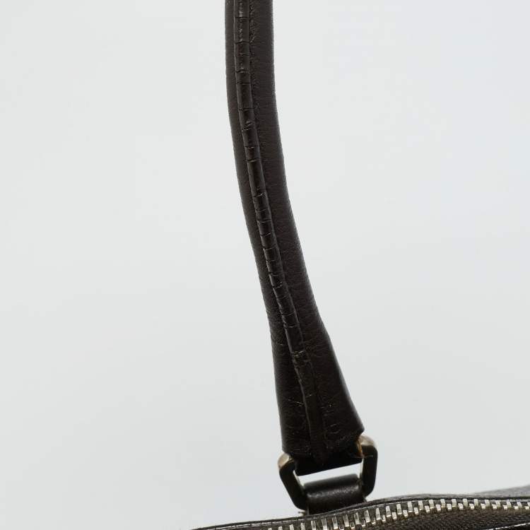 Pre Owned Prada Choco Brown Leather Dome Satchel