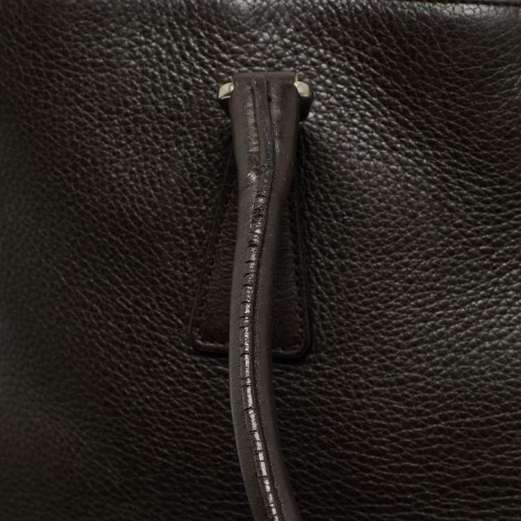 Pre Owned Prada Choco Brown Leather Dome Satchel