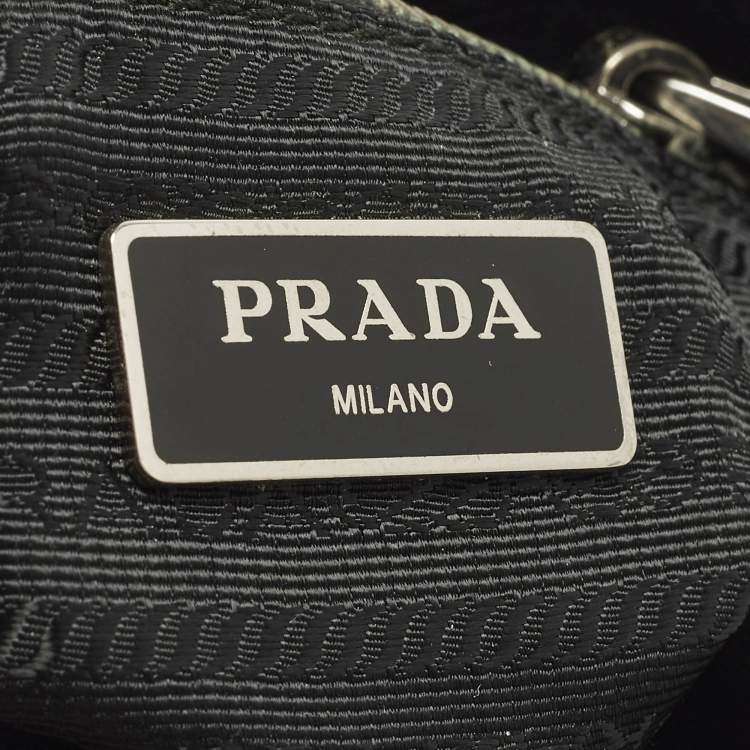 Pre Owned Prada Flat Black Nylon Messenger Bag