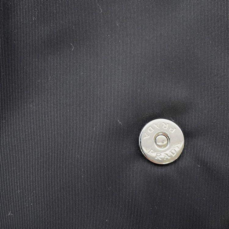 Pre Owned Prada Moon Re-Nylon 2Way Handbag Black Leather Nylon