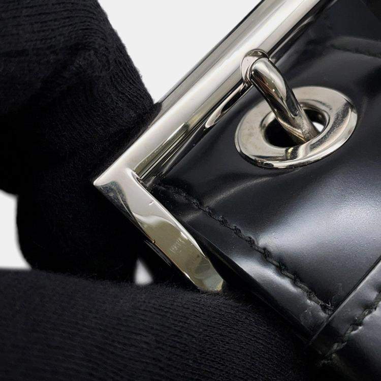 Pre Owned Prada Moon Re-Nylon 2Way Handbag Black Leather Nylon