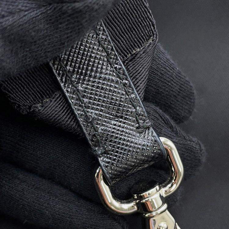 Pre Owned Prada Re-Nylon Shoulder Bag Black Nylon Leather