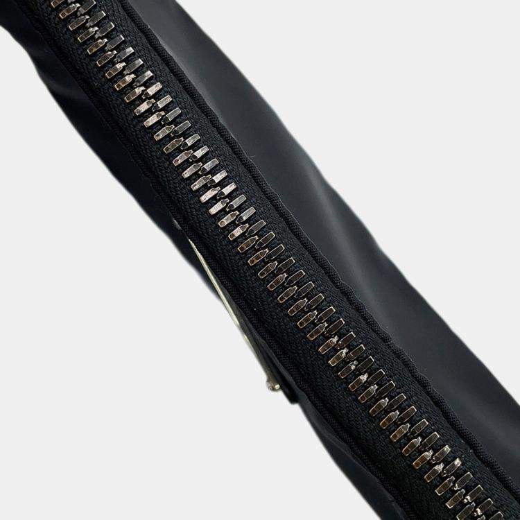 Pre Owned Prada Re-Nylon Shoulder Bag Black Nylon Leather