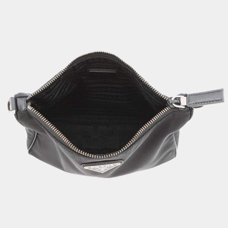 Pre Owned Prada Re-Nylon Shoulder Bag Black Nylon Leather