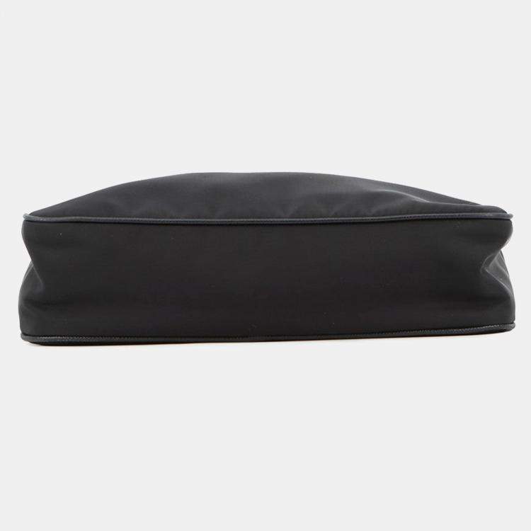 Pre Owned Prada Re-Nylon Shoulder Bag Black Nylon Leather