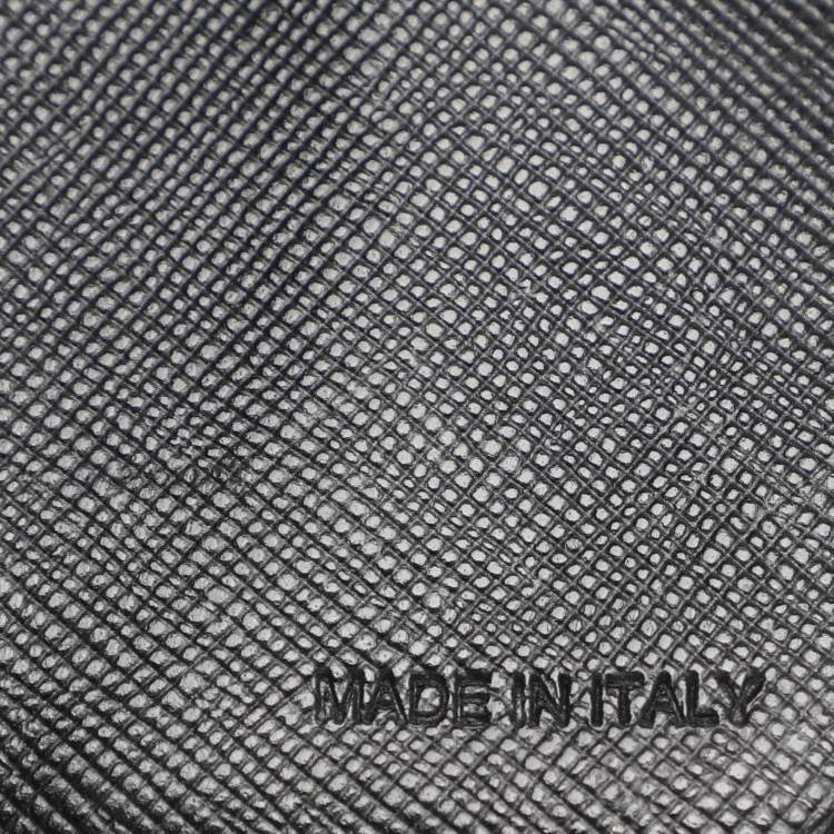 Pre Owned Prada Black Saffiano Lux Leather Bifold Wallet