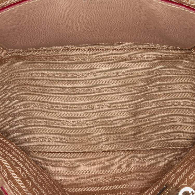 Pre Owned Prada Brown Saffiano Lux Promenade Backpack