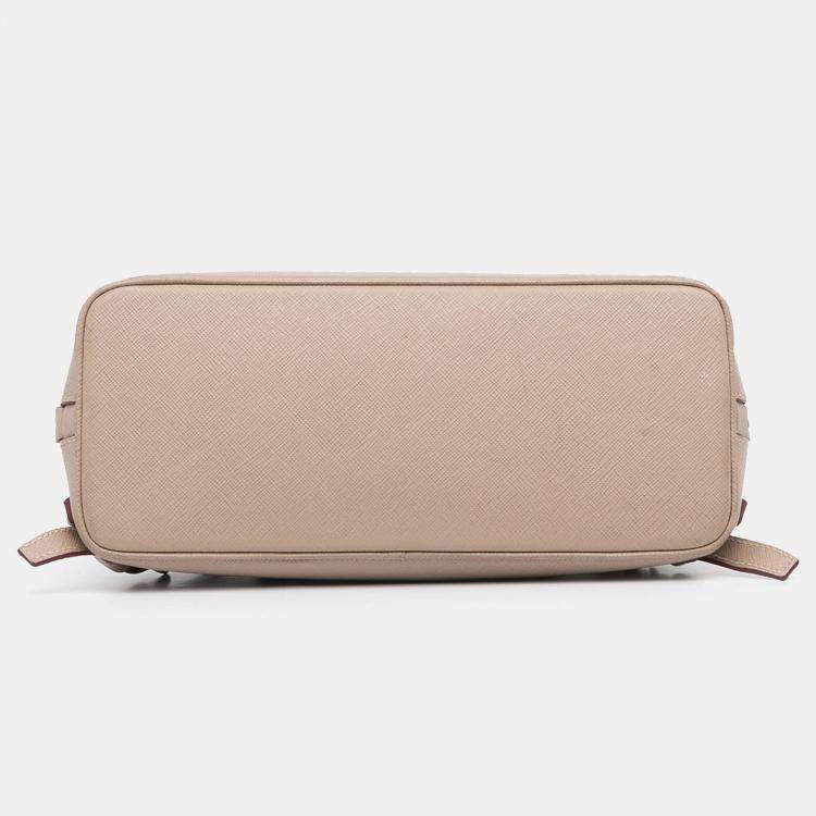 Pre Owned Prada Brown Saffiano Lux Promenade Backpack