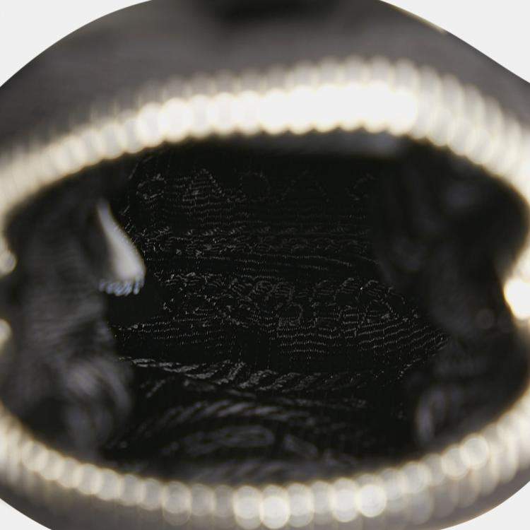 Pre Owned Prada Black Re-Nylon & Spazzolato Pocket Crossbody