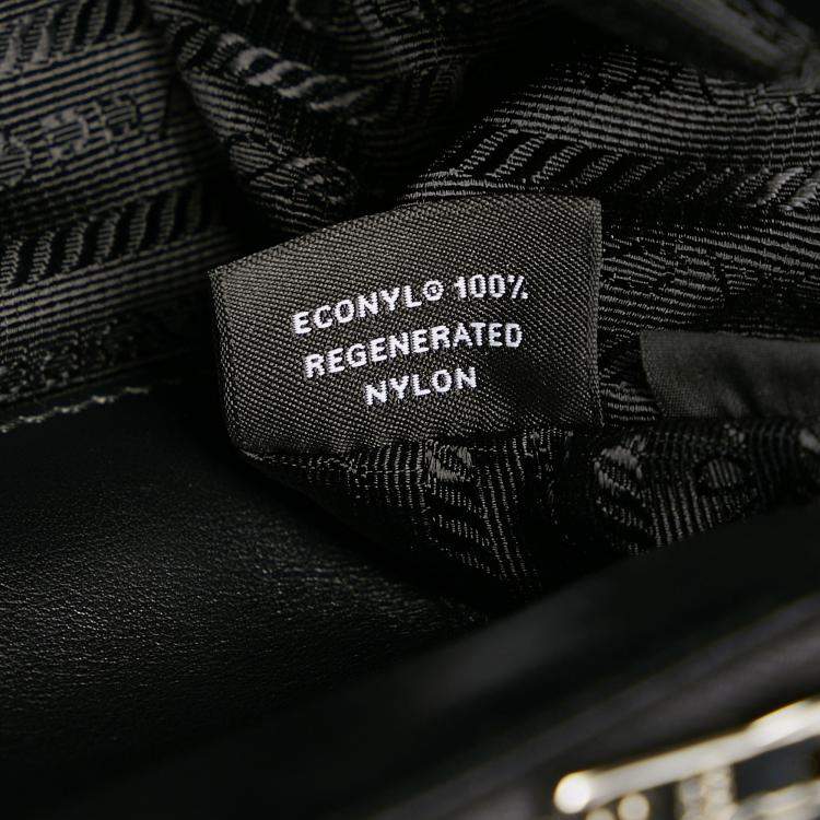 Pre Owned Prada Black Re-Nylon & Spazzolato Pocket Crossbody