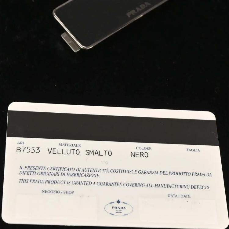 Pre Owned Prada Black Velvet Handbag