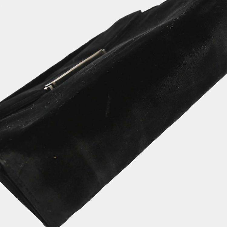 Pre Owned Prada Black Velvet Handbag