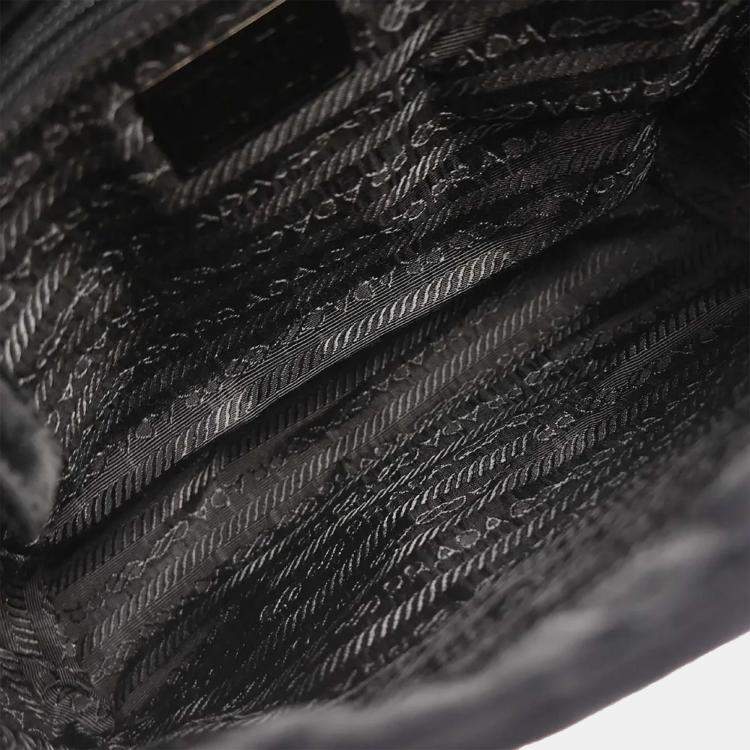 Pre Owned Prada Black Velvet Handbag