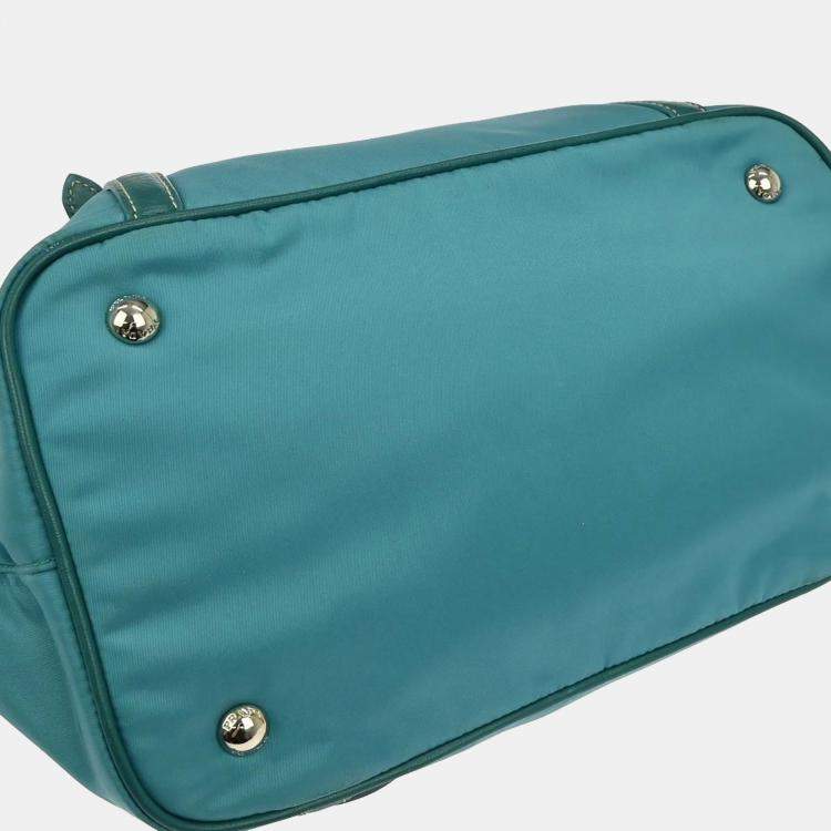 Pre Owned Prada 2way Blue Nylon Shoulder Bag