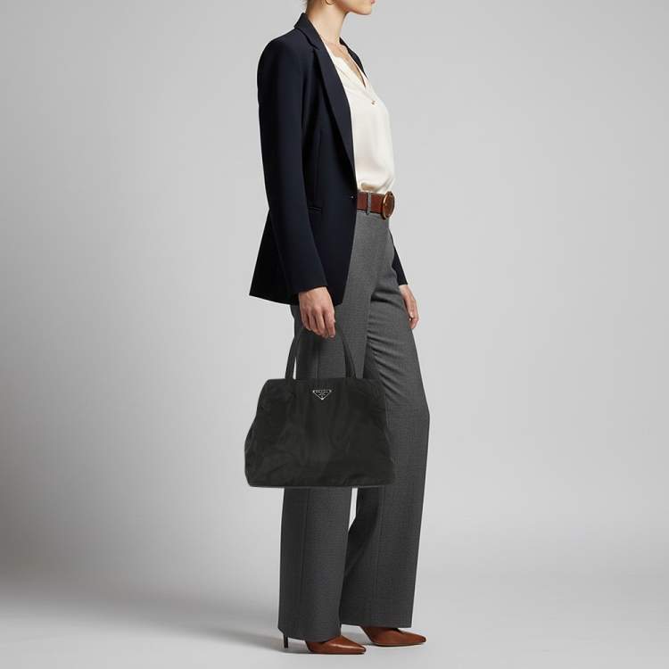 Pre Owned Prada Black Nylon Tote