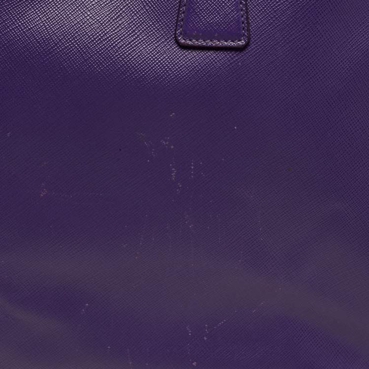 Pre Owned Prada Double Zip Large Saffiano Leather Tote