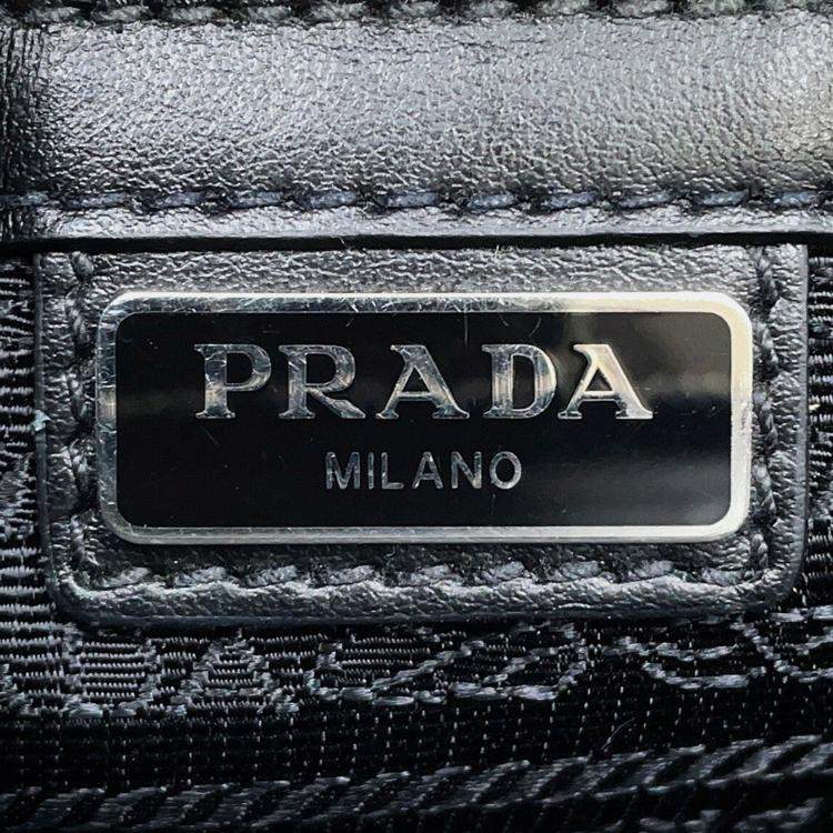 Pre Owned Prada Saffiano Leather 2Way Handbag Blue Leather