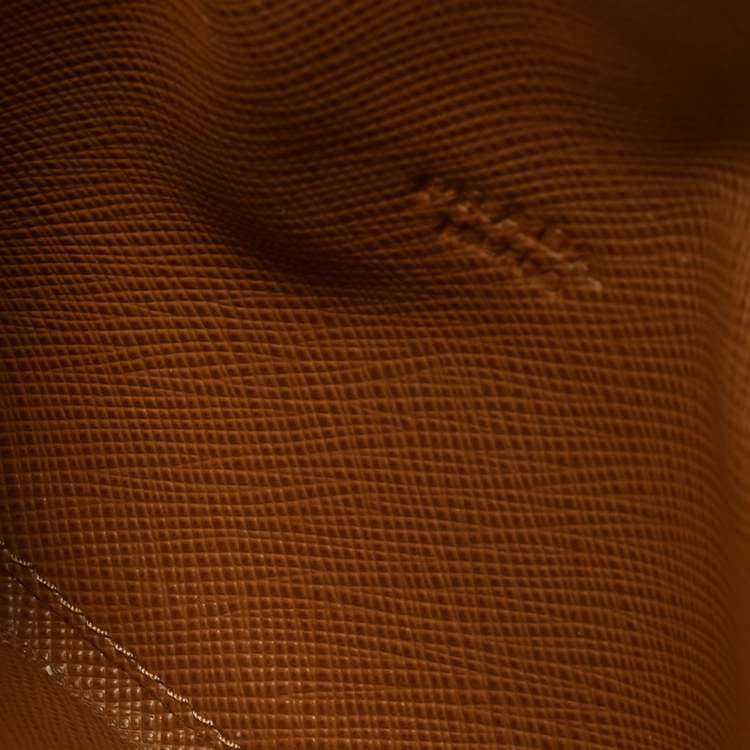 Pre Owned حامل بطاقات بغطاء جلد سافيانو بني برادا